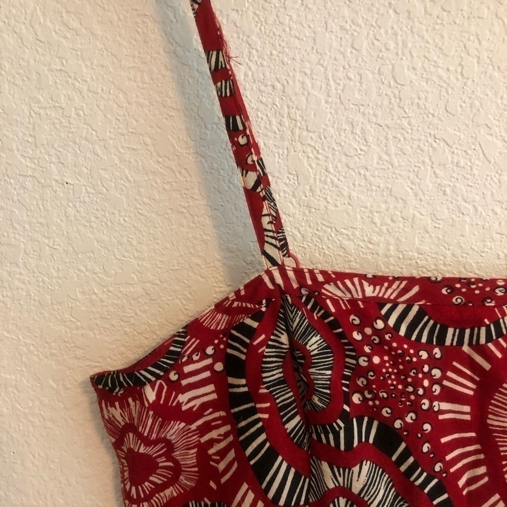 Red and Black Flower Print Ideology Dress Size 6 - Picture 3 of 9